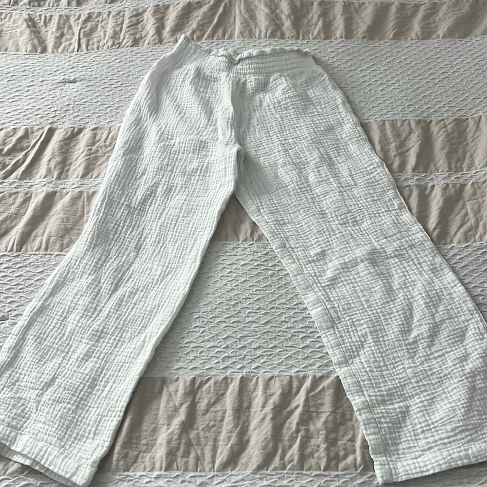 Feather 4 arrow white crinkle pant